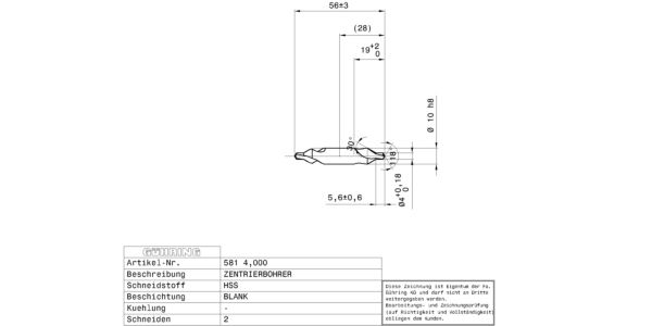Guhring Centre drills without flat HSS (#5) - Image 2