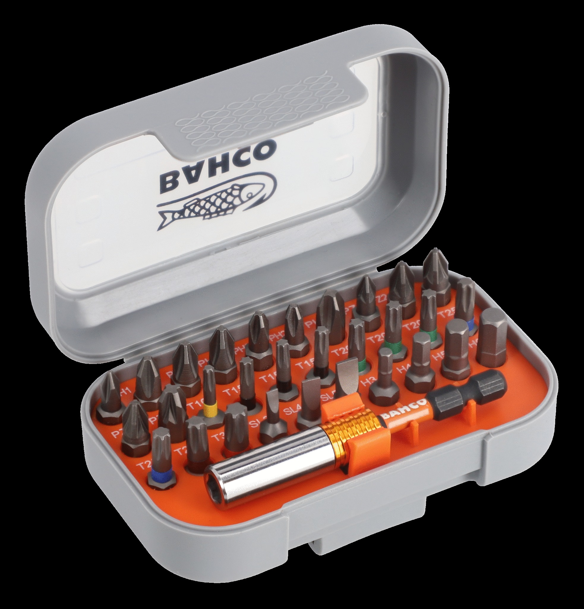 Bahco 31 piece Bit Set. Set contains: PH, PZ, TR, HEX & SL