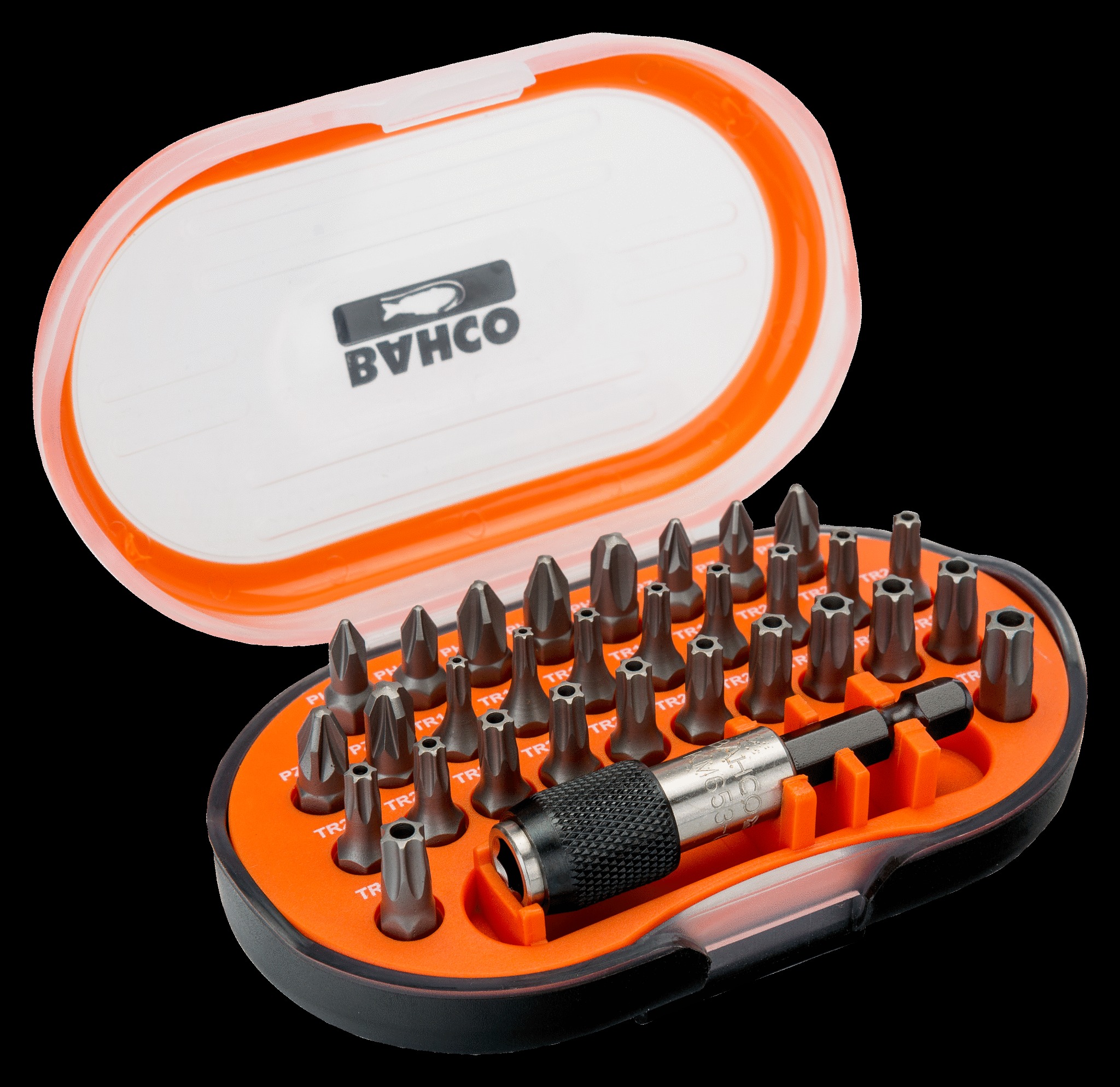 Bahco 31 piece Bit Set. Set contains: PH, PZ, TR