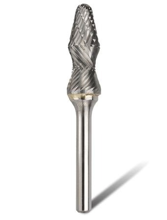 Bordo 1/2" Radius Ball Nose Cone 1/4" Shank Burr