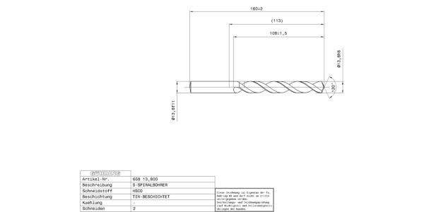 Guhring Jobber drill HSCO TiN Coated - Image 2
