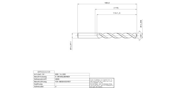Guhring Jobber drill HSCO TiN Coated - Image 2