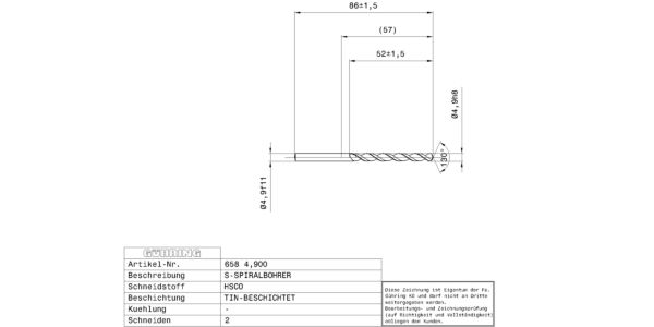 Guhring Jobber drill HSCO TiN Coated - Image 2