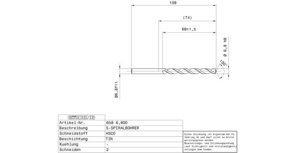 Guhring Jobber drill HSCO TiN Coated - Image 2