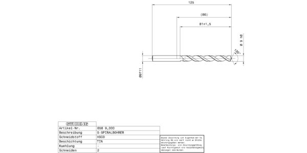 Guhring Jobber drill HSCO TiN Coated - Image 2