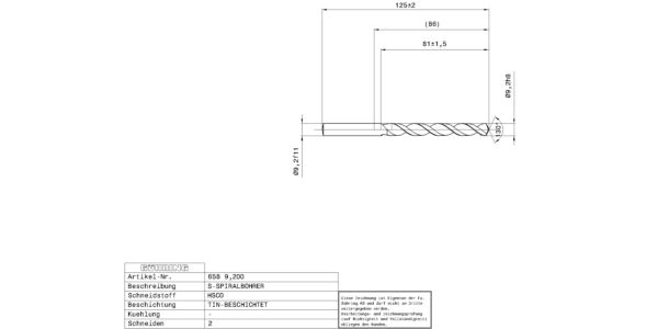 Guhring Jobber drill HSCO TiN Coated - Image 2