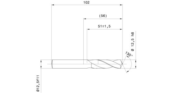 Guhring Stub drill HSCO TiN Coated - Image 2