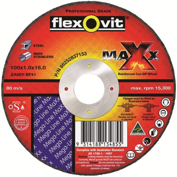 100 x 1.0 x 16.0mm ZA60Y-T41 MAXX INOX - ULTRA THIN
