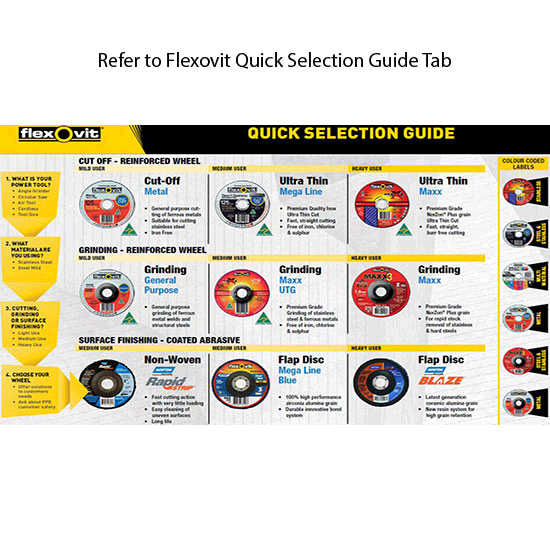 FLEXOVIT 230 x 6.8 x 22.3mm A24/30P METAL DEPRESSED CENTRE GRINDING - GENERAL PURPOSE - Image 2