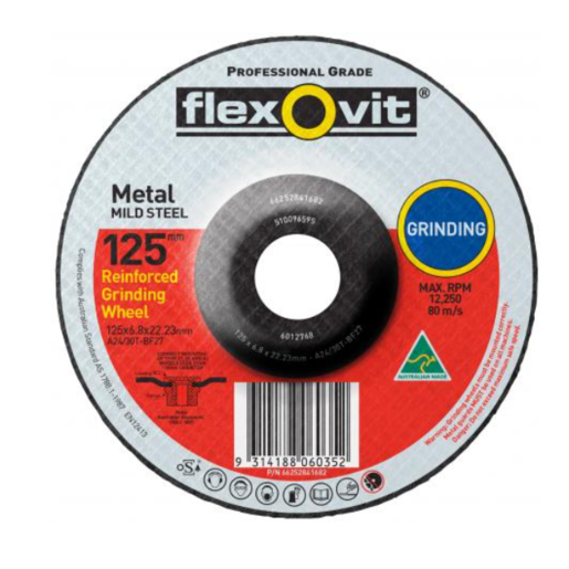 FLEXOVIT 100 x 4.0 x 16.0mm A30S METAL DEPRESSED CENTRE GRINDING - GENERAL PURPOSE