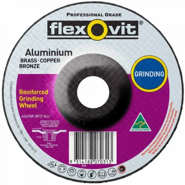125 x 6.8 x 22.23mm A24/30P ALUMINIUM DEPRESSED CENTRE GRINDING