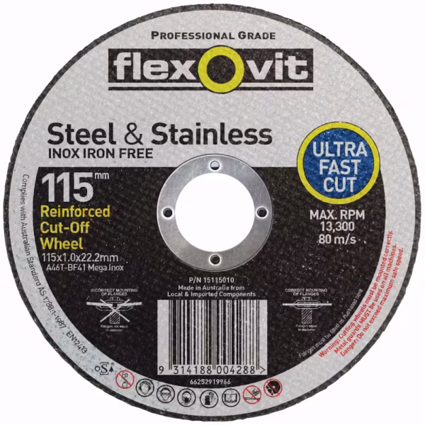 115 x 1.0 x 22.23mm A46T-BF41 MEGA INOX - ULTRA THIN