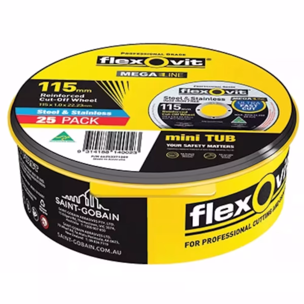 115 X 1.0 X 22.2MM A46TBF41 MEGA-LINE CUT-OFF TUB