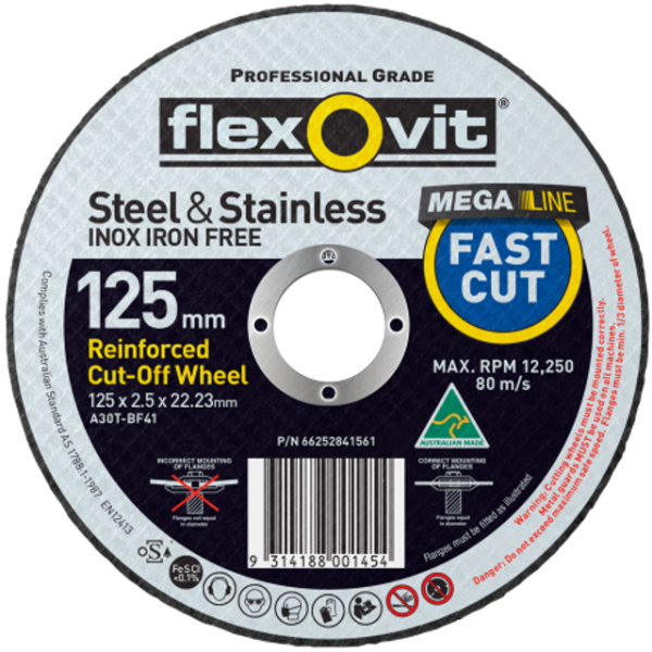 125 X 1.0 X 22.2MM A46TBF41 MEGA LINE CUT-OFF TUB - Image 2