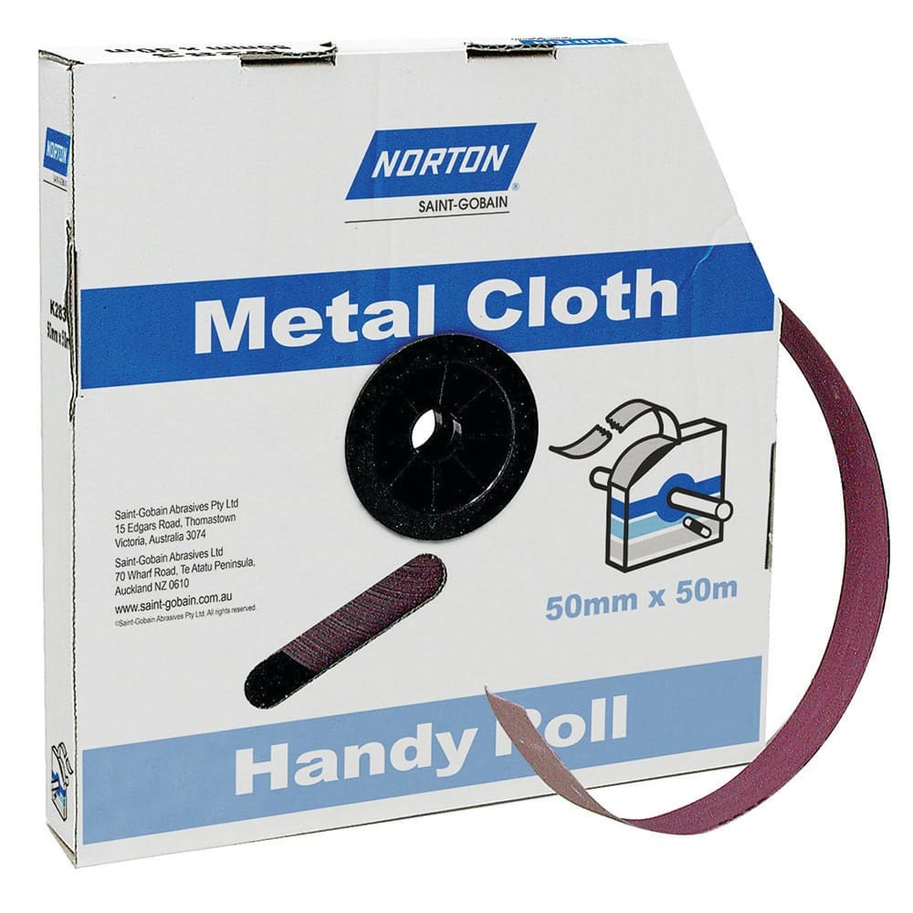 NORTON 25mm x 50m K283 P320 METALITE CLOTH HANDY ROLLS