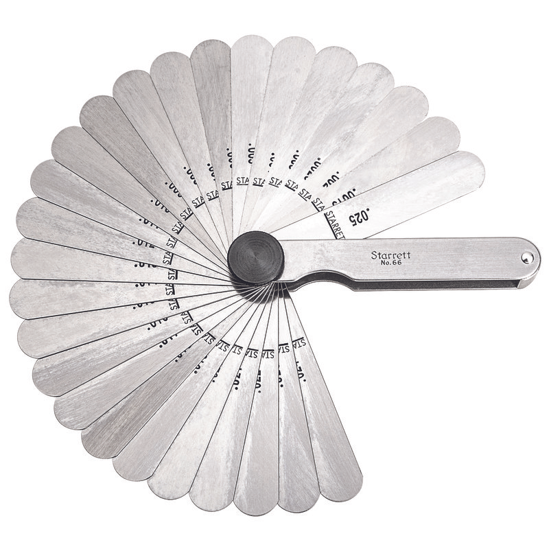 Starrett - Thickness Gage 26 Straight Leaves .0015-.025in Range