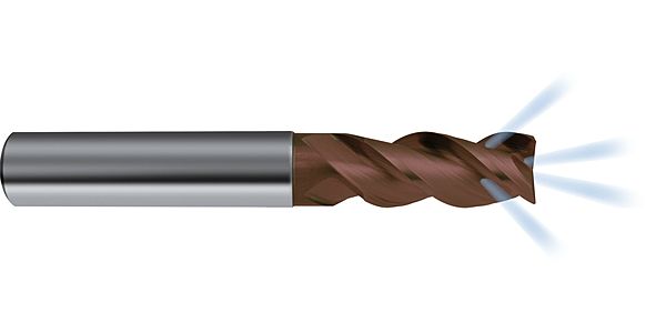 Guhring SOLID CARB. RF100 DIVER END MILL SIGNUM 3 FLUTES I.C. 41/43/45° HELIX HA