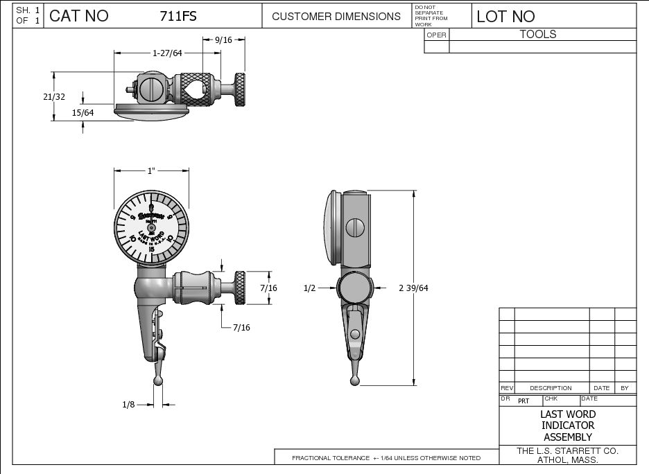 Starrett - Dial Indicator w/Body Clamp - Image 3