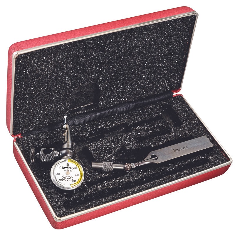Starrett Dial Indicator w/Univ. Shank Body Clamp Long/Short Arm 711MFSAZ Last Word Dial Test Indicator