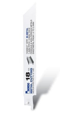 Bordo 150mm (6") 18TPI Reciprocating Saw Blade - 2Pk Clam