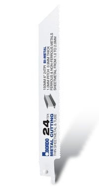 Bordo 150mm (6") 24TPI Reciprocating Saw Blade - 2Pk Clam