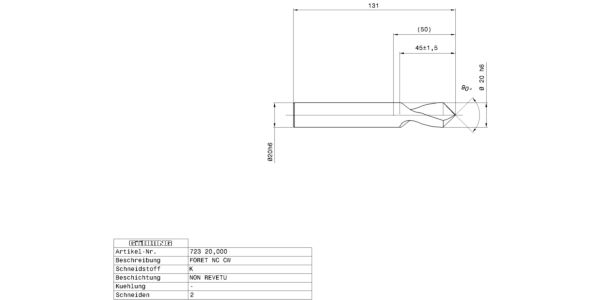 Guhring 90 degree NC-spotting drill Carbide - Image 2