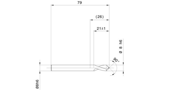 Guhring 90 degree NC-spotting drill Carbide - Image 2