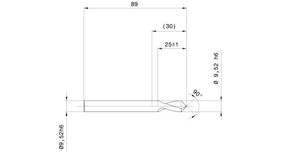 Guhring 90 degree NC-spotting drill Carbide - Image 2