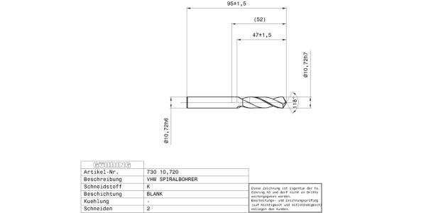 Guhring Stub drill Solid Carbide 27/64 - Image 2