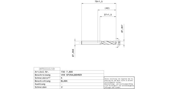 Guhring Stub drill Solid Carbide - Image 2