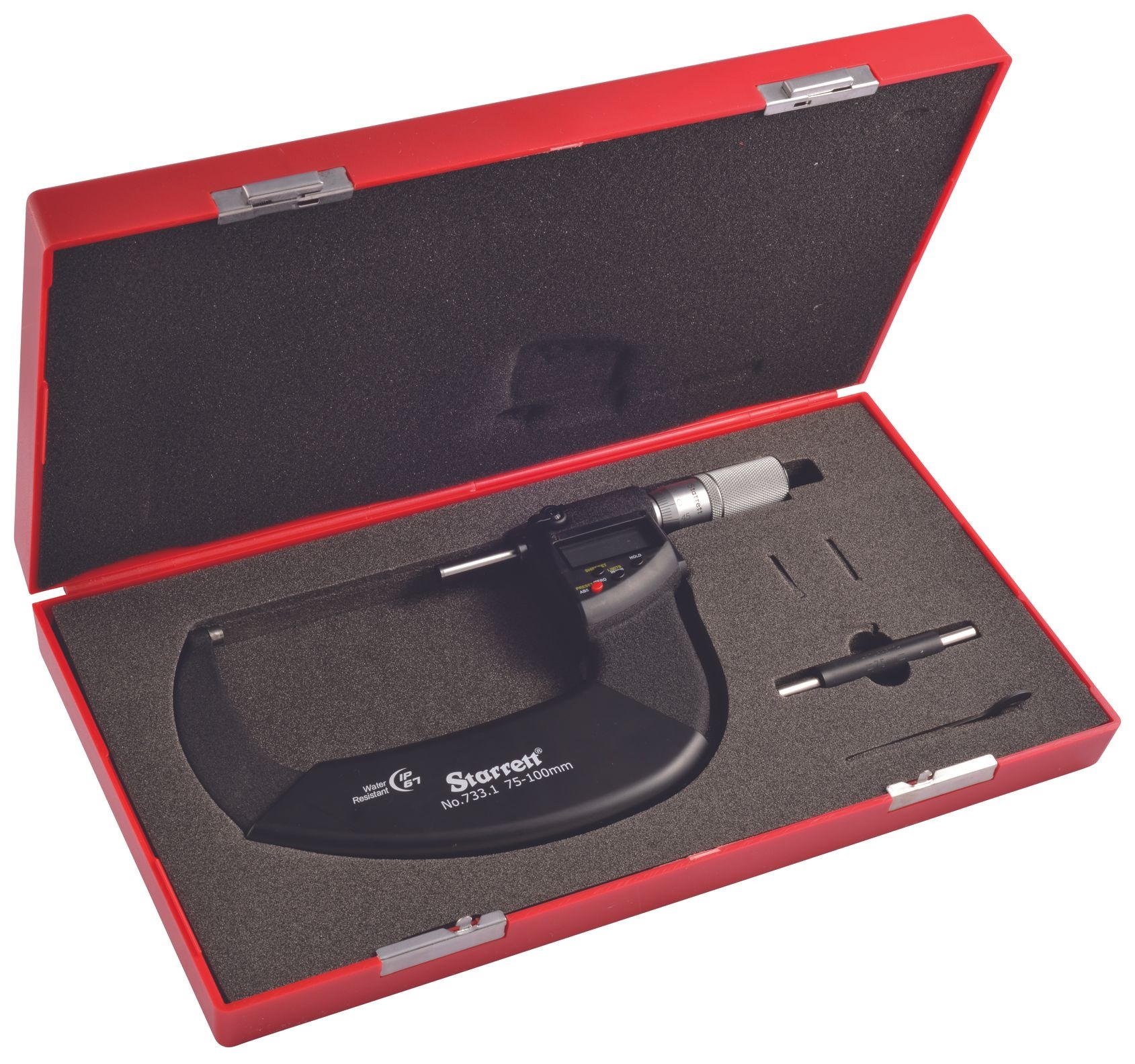 Starrett Elec. Dig. Mic W/output 75-100mm 0.001mm Res. 733.1MEXFLZ-100 Electronic Micrometer - Image 2