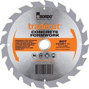Bordo 235mm x 20T Tradecut Concrete Formwork Blade
