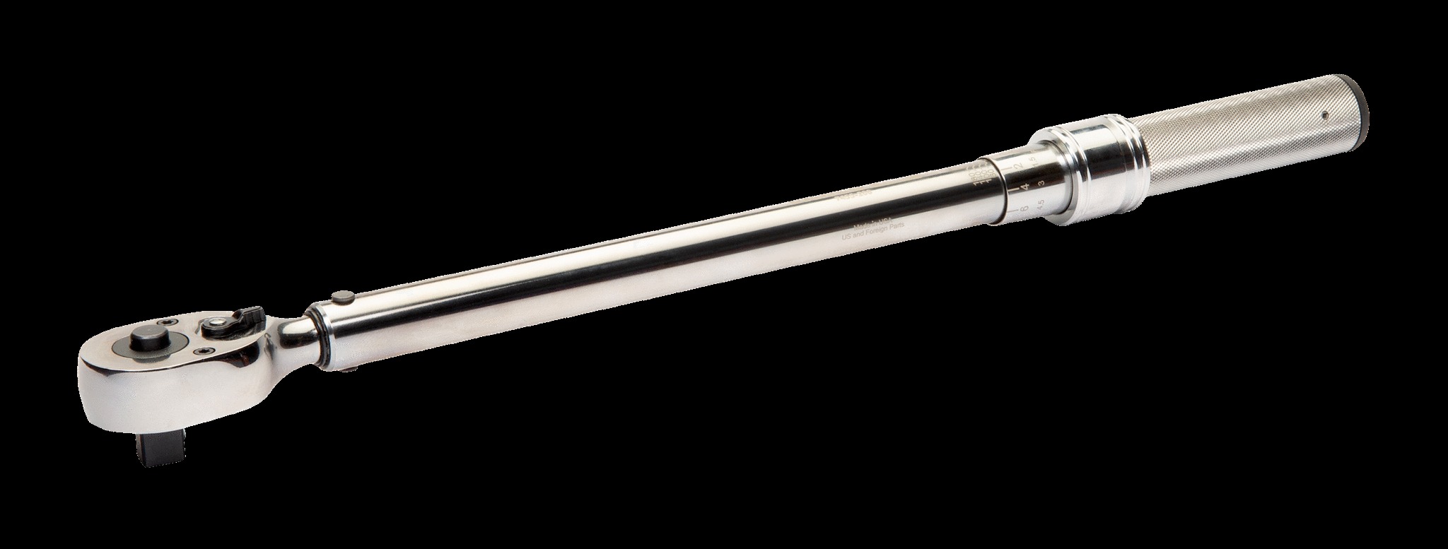 Bahco Mechanical Adjustable Click Torque Wrench With 1" Square Drive Fixed Head And Marked Scale 300 N.M-1500 N.M