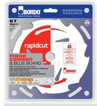 Bordo 184mm x 6T Rapidcut Cement Sheet Blade