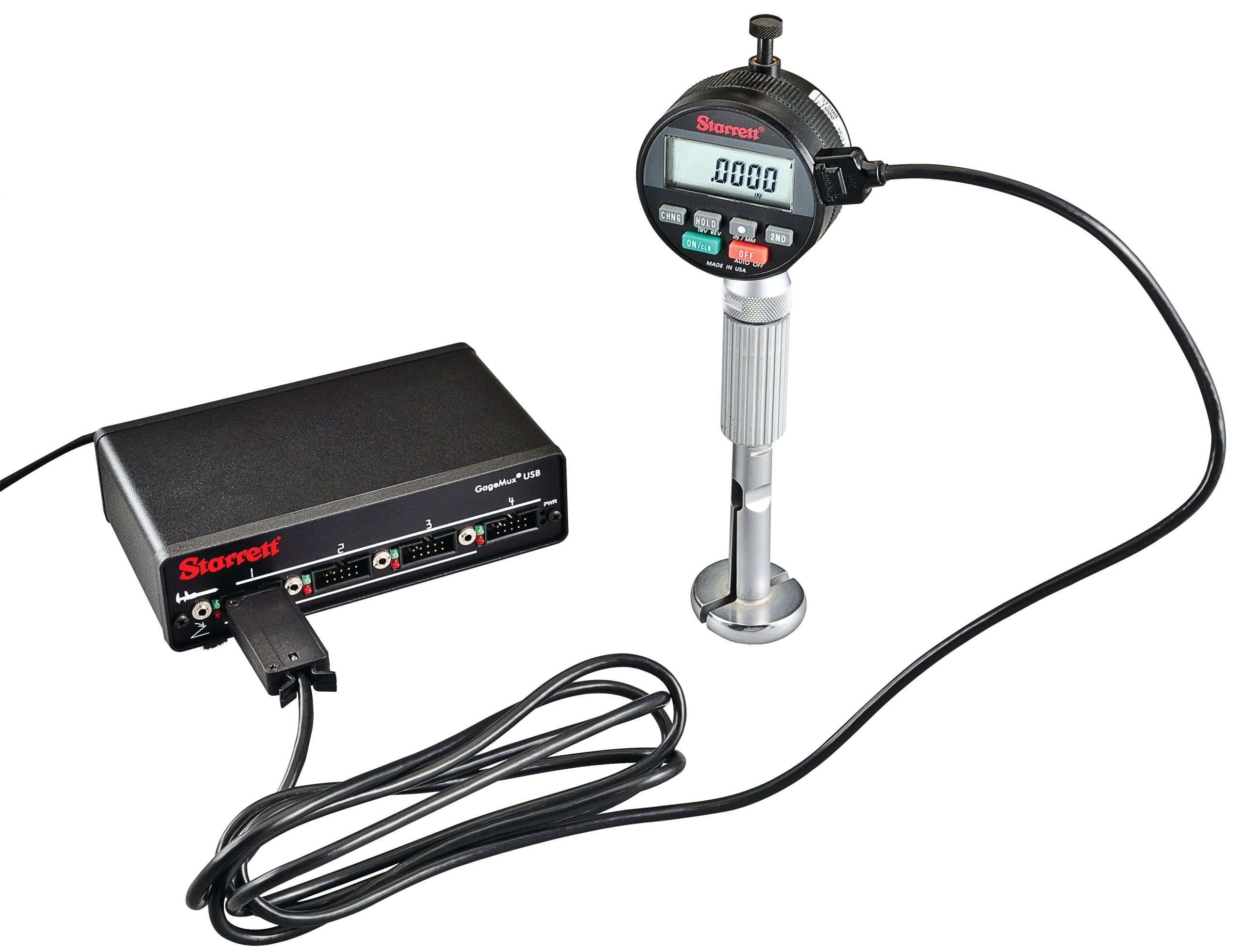 Starrett GAGE MUX 4 PORT- USB- RS232- KEYBOARD OUTPUT 7612 Data Multiplexer Gage Interface - Image 4