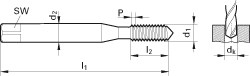Guhring Metric Fluteless Taps HSS-E - Image 2