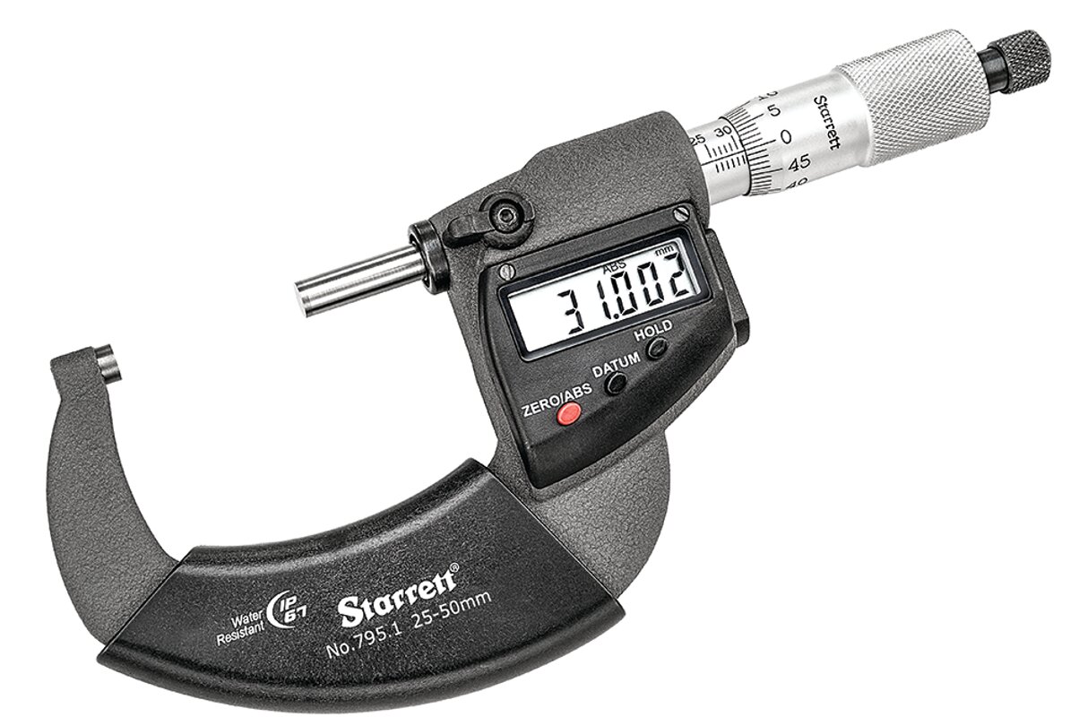 Starrett - ELECTRONIC MICROMETER- IP67 25-50mm W/OUTPUT