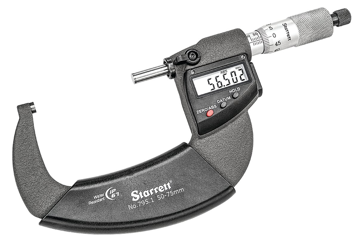 Starrett - ELECTRONIC MICROMETER- IP67 50-75mm W/OUTPUT