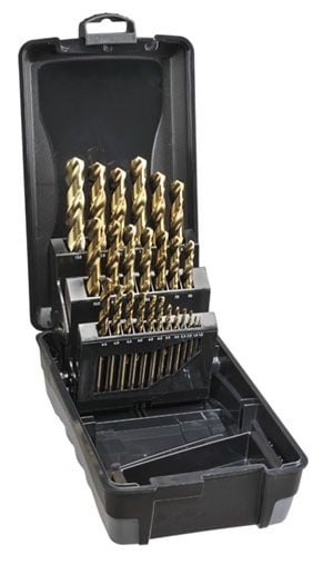 Saber - Saber Metric 25 Piece TiN Coated M2-HSS Jobber Set