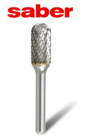 Saber - 1/4" SC-1 Cylindrical Ball Nose Burr - Saber