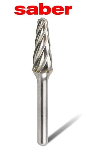 Saber - 1/2" SL-4NF Included Angle Burr - Non Ferrous - Saber