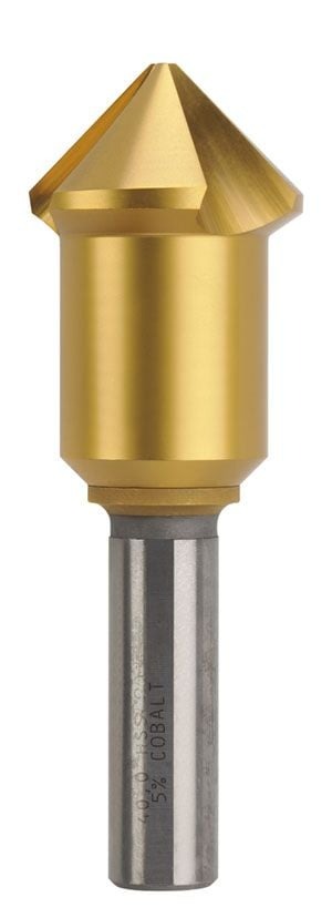 Saber Saber 40mm 90 Degree TiN Coated HSS-Co5 (Cobalt) Triple Flute Countersink