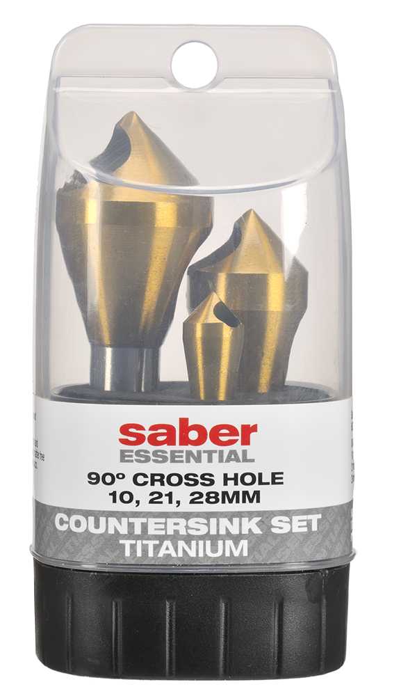 Saber - Saber Essential 3 Pc 90 Degree Crosshole Set TiN Coated