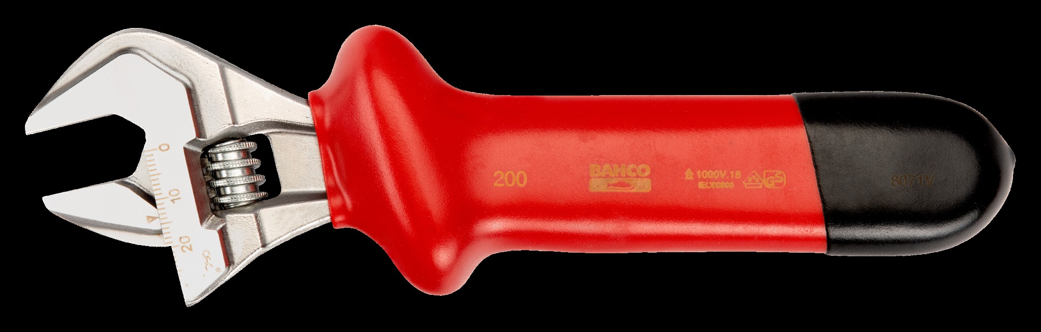 Bahco VDE Insulated Thumb Screw Adjustable Wrench 165 mm - Image 2