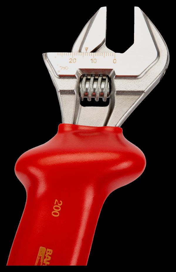 Bahco VDE Insulated Thumb Screw Adjustable Wrench 205 mm - Image 3