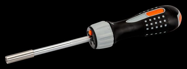 Bahco 1/4" Hex LED Light Screwdriver with Ratcheting Grip for Phillips/Pozidriv/Slotted 135 mm - Image 2