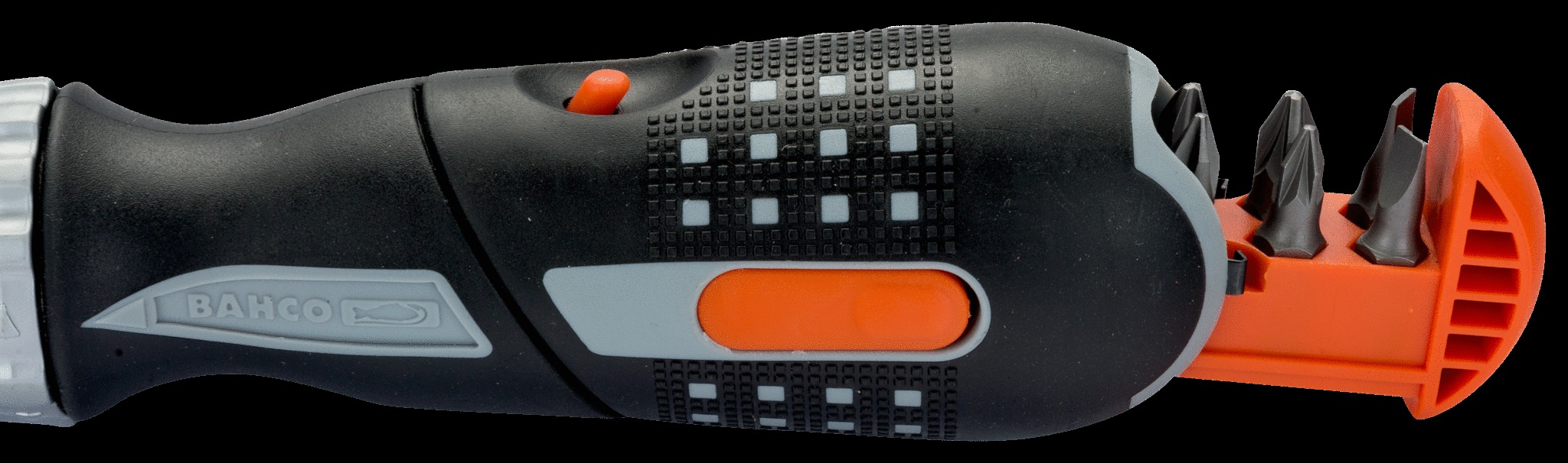 Bahco Screwdriver, ratchet, pistol grip, 250mm long, contains 6 bits: PH1, PH2, PZ1, PZ2, SL 4.5 and SL 5.5 - Image 4