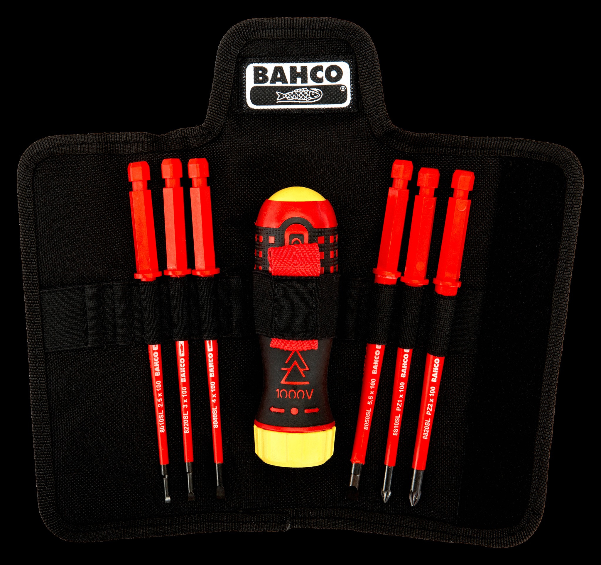 Bahco 7 piece 1000v Ratchet Screwdriver Set with 1000v interchangeable blades - Image 2