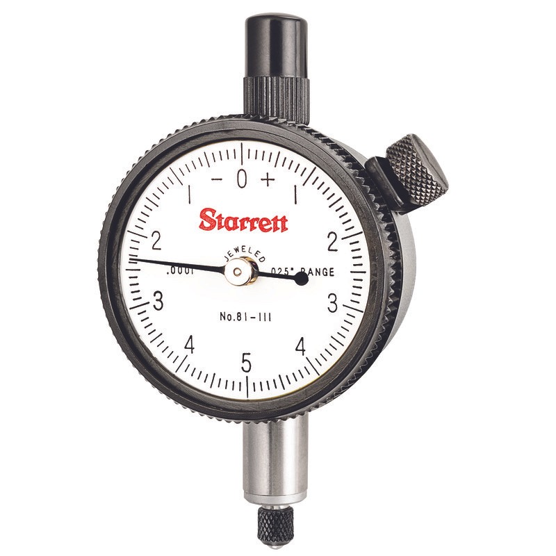 Starrett Dial Ind. Jewelled 1 11/16in .025in Range .0001in Grad 81-111J Dial Indicator