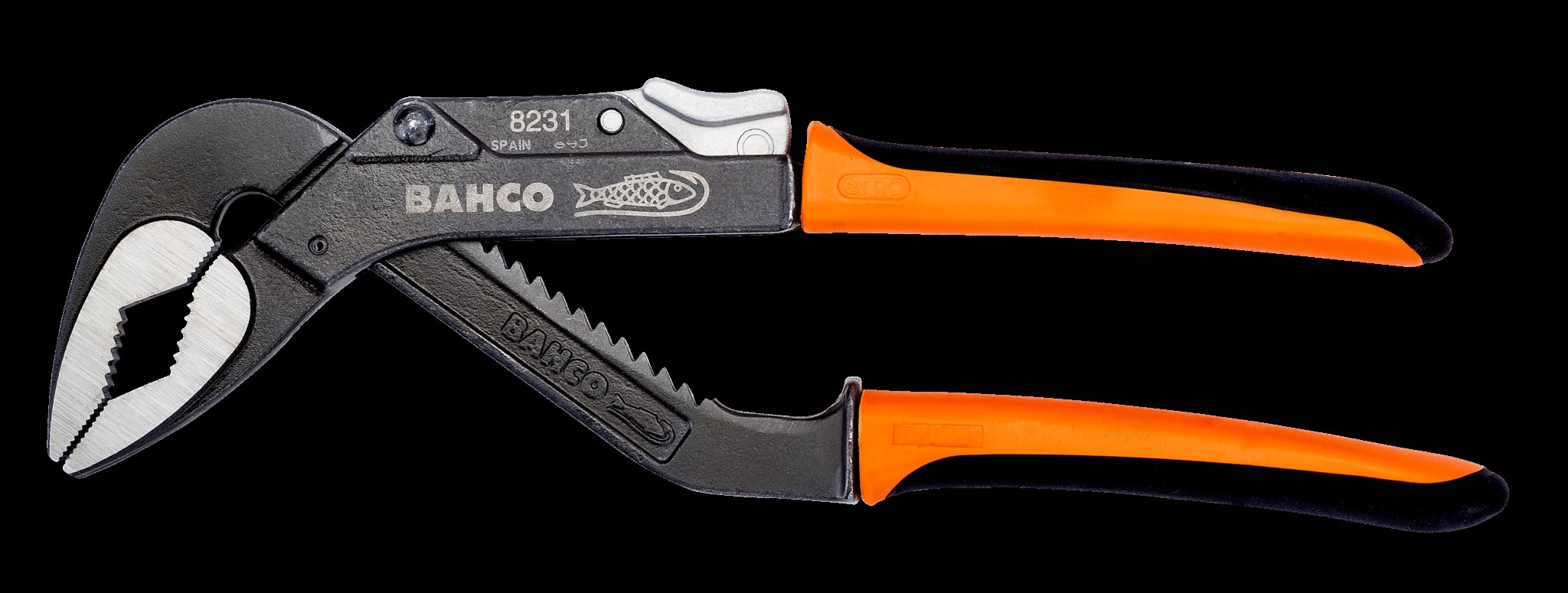 Bahco Slip joint pliers, ergo, 210mm, extra wide jaw opening 55mm - Image 2